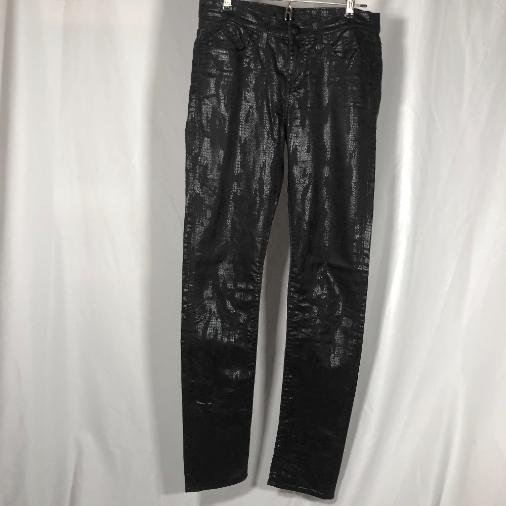 Rock & Republic Black Snake Print Pants